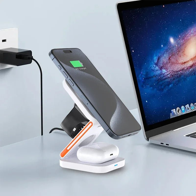 Station de Charge Sans Fil 3-en-1 Pliable Magnétique 30W iPhone - NGSHOP-ONE