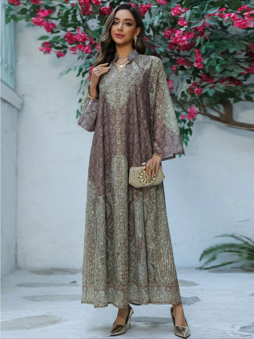 Abaya Eid diamant : caftan luxe pour femme musulmane moderne, confort et élégance - NGSHOP-ONE