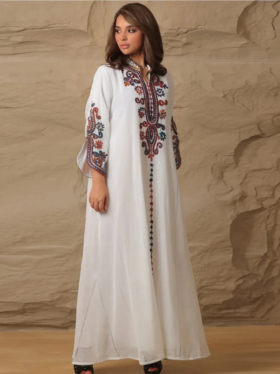 Abaya pour femmes, robe de soirée brodée, longue robe - NGSHOP-ONE