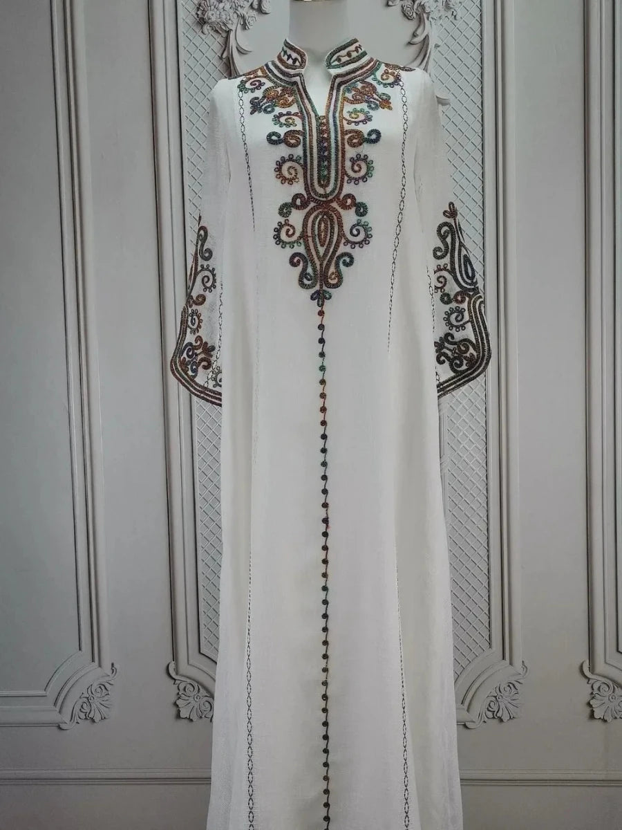 Abaya pour femmes, robe de soirée brodée, longue robe - NGSHOP-ONE