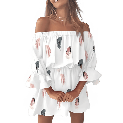 Blouse Fleurie à Épaules Dénudées Style Boho pour Femme - NGSHOP-ONE