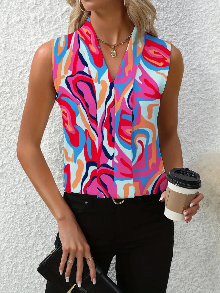 Blouse Sans Manches Ample et Élégante pour Femme. - NGSHOP-ONE