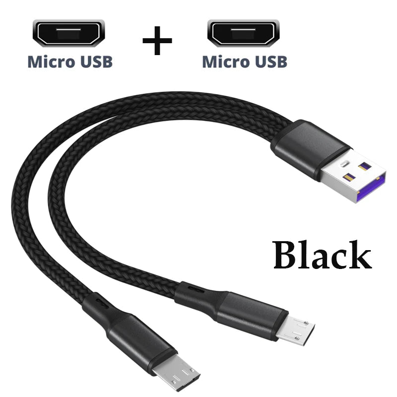 Câble de Charge 2-en-1 USB Type C et Micro USB 1,2m 5A - NGSHOP-ONE