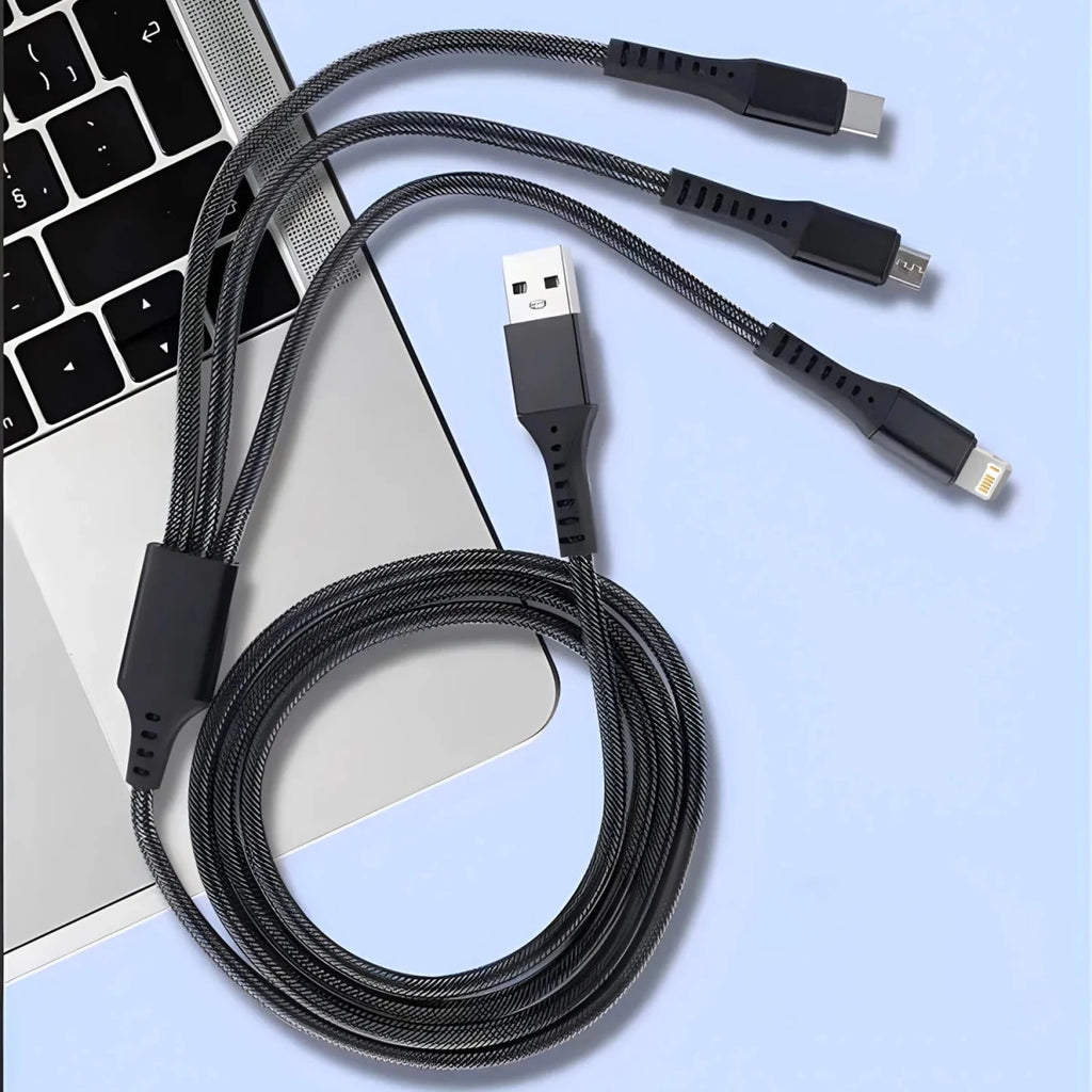 Câble de charge 3 en 1 pour iOS/Android/Type-C, port USB multiple - NGSHOP-ONE