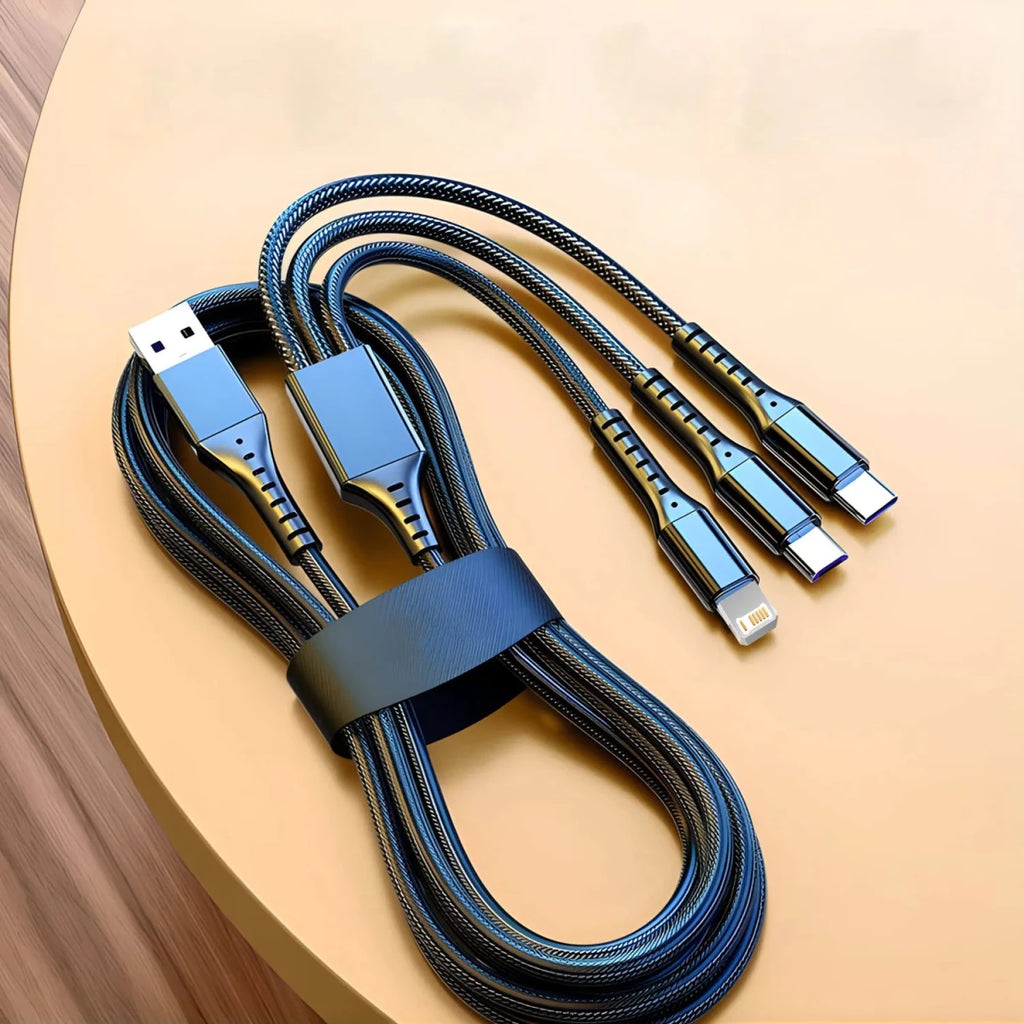 Câble de charge 3 en 1 pour iOS/Android/Type-C, port USB multiple - NGSHOP-ONE