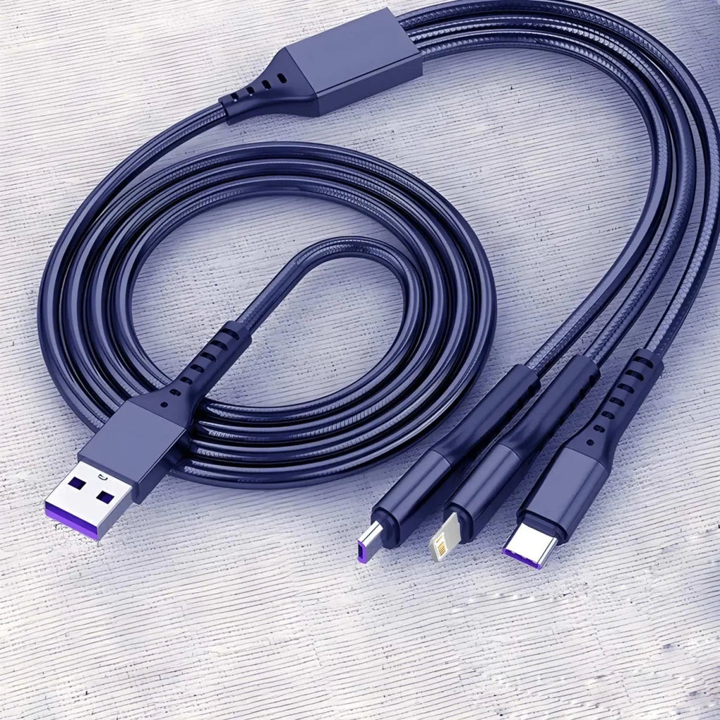 Câble de charge 3 en 1 pour iOS/Android/Type-C, port USB multiple - NGSHOP-ONE