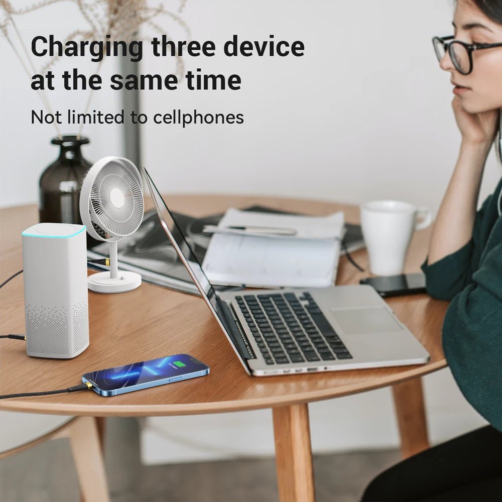 Câble de Charge ASOMETECH 3-en-1 100W 6A pour USB-C Micro iPhone - NGSHOP-ONE