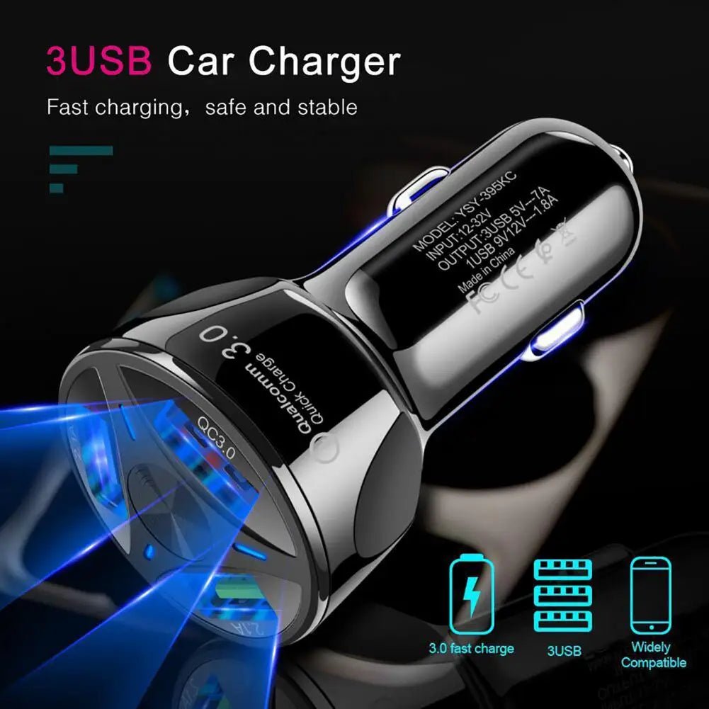 Chargeur de Voiture Rapide QC3.0 avec 3 Ports USB 7A - NGSHOP-ONE