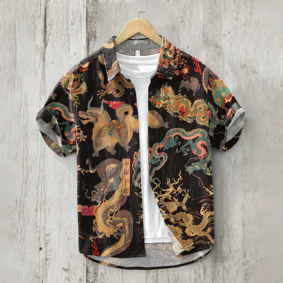 Chemise hawaïenne en lin à manches courtes pour homme, l'indispensable des vacances. - NGSHOP-ONE