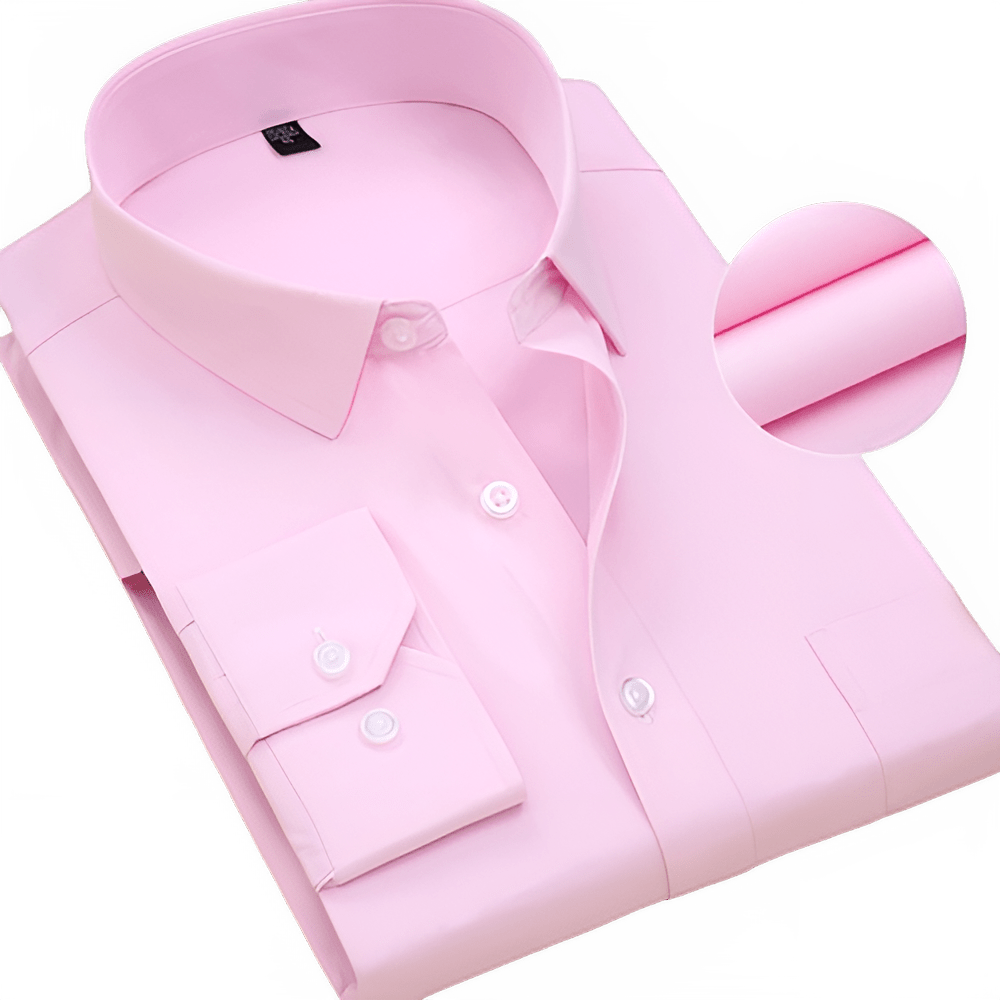 Chemise Formelle Homme Grande Taille Manches Longues sans Repassage - NGSHOP-ONE