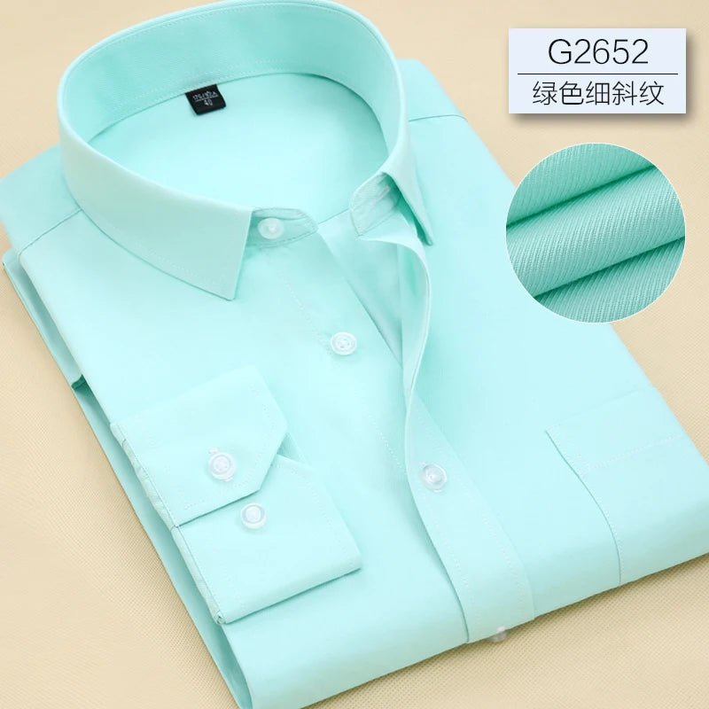 Chemise Formelle Homme Grande Taille Manches Longues sans Repassage - NGSHOP-ONE