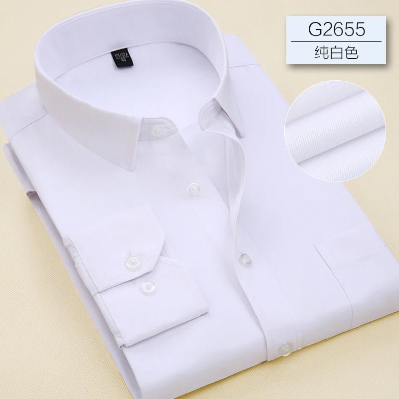 Chemise Formelle Homme Grande Taille Manches Longues sans Repassage - NGSHOP-ONE