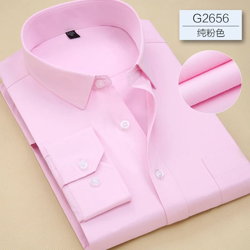 Chemise Formelle Homme Grande Taille Manches Longues sans Repassage - NGSHOP-ONE