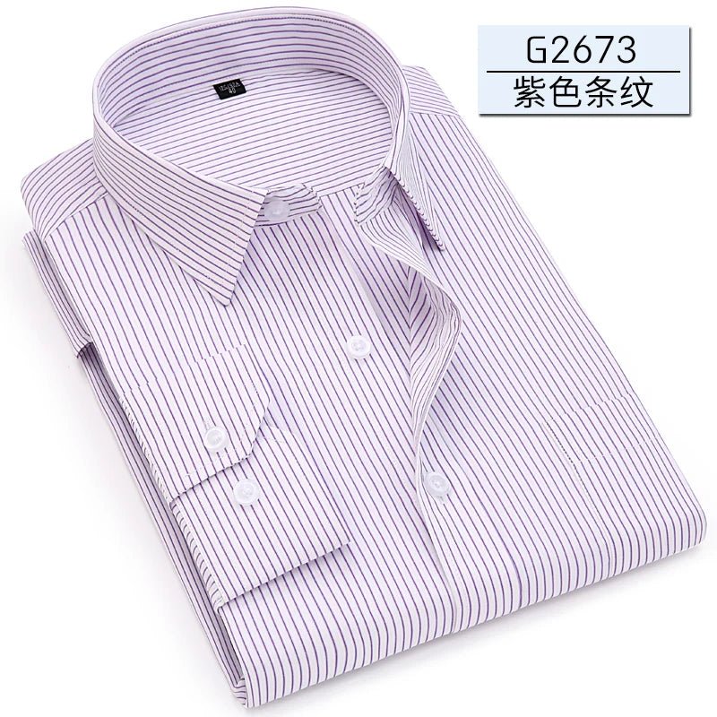 Chemise Formelle Homme Grande Taille Manches Longues sans Repassage - NGSHOP-ONE