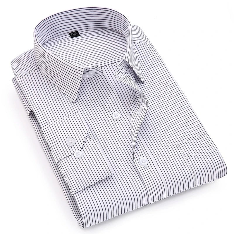 Chemise Formelle Homme Grande Taille Manches Longues sans Repassage - NGSHOP-ONE