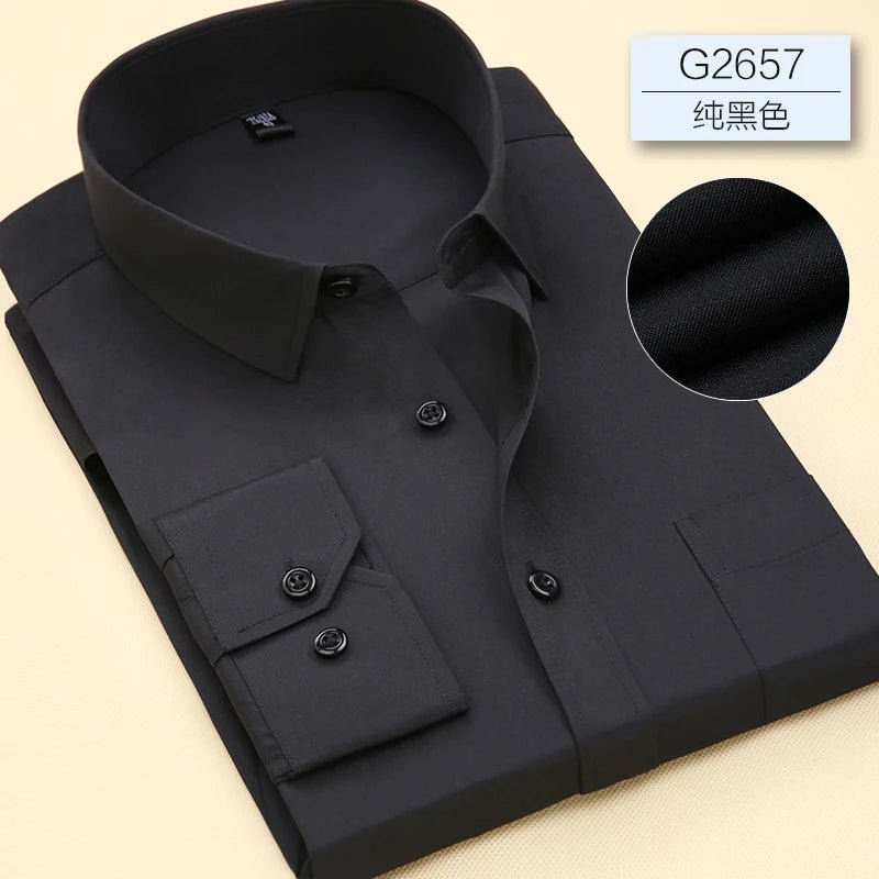 Chemise Formelle Homme Grande Taille Manches Longues sans Repassage - NGSHOP-ONE