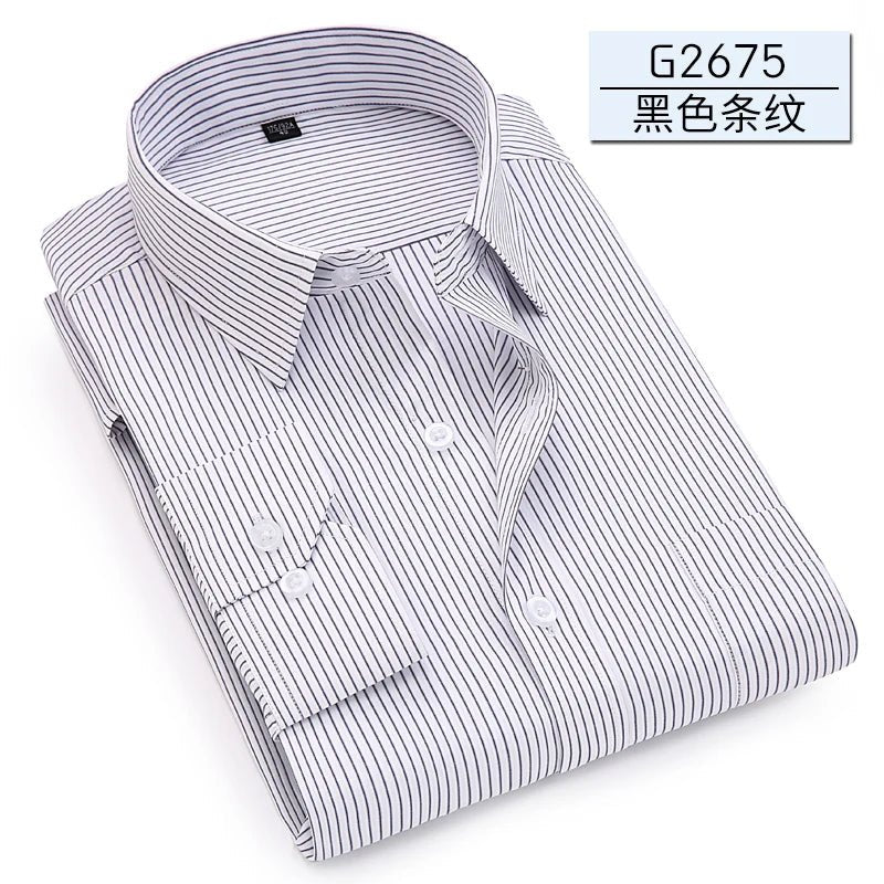 Chemise Formelle Homme Grande Taille Manches Longues sans Repassage - NGSHOP-ONE