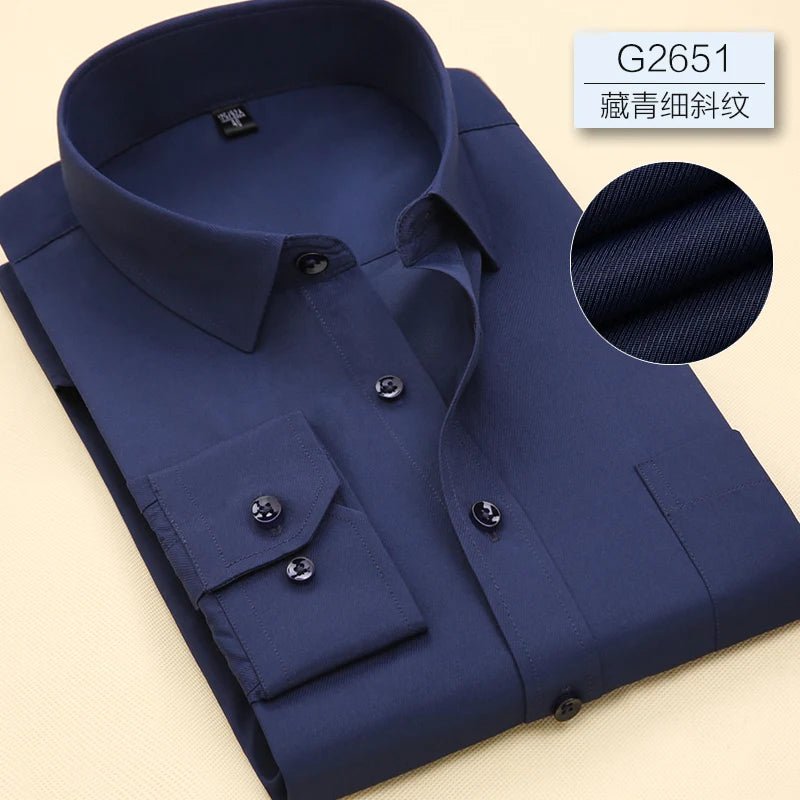 Chemise Formelle Homme Grande Taille Manches Longues sans Repassage - NGSHOP-ONE