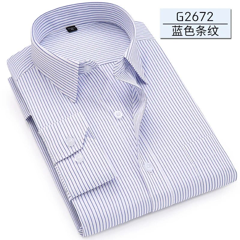 Chemise Formelle Homme Grande Taille Manches Longues sans Repassage - NGSHOP-ONE
