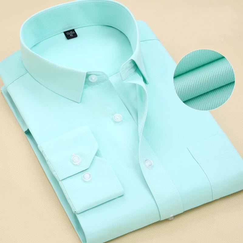 Chemise Formelle Homme Grande Taille Manches Longues sans Repassage - NGSHOP-ONE