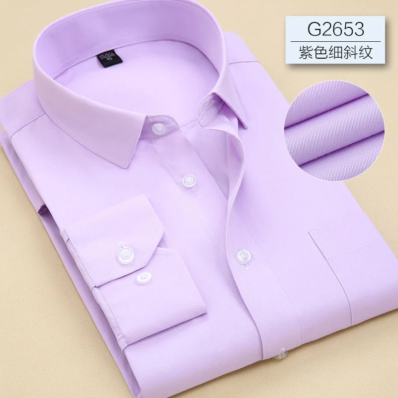 Chemise Formelle Homme Grande Taille Manches Longues sans Repassage - NGSHOP-ONE