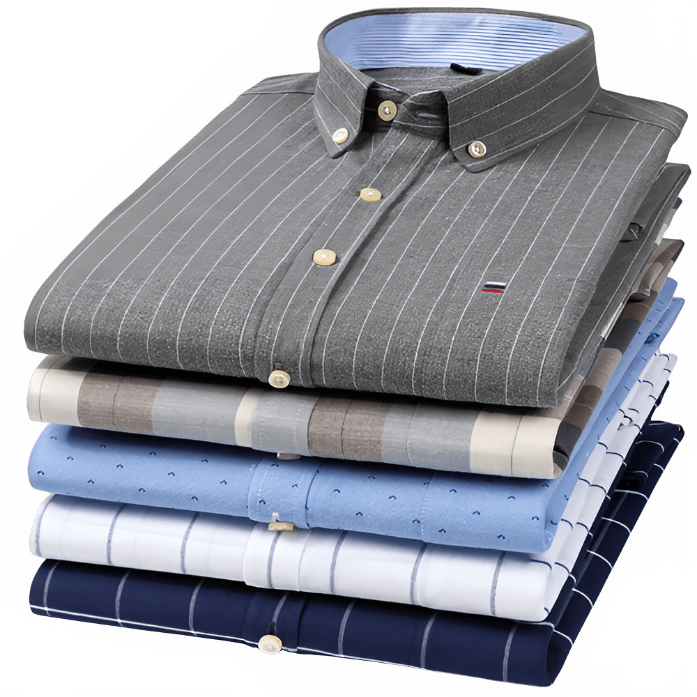Chemise Homme Coton Oxford Manches Longues Classique Polyvalente - NGSHOP-ONE