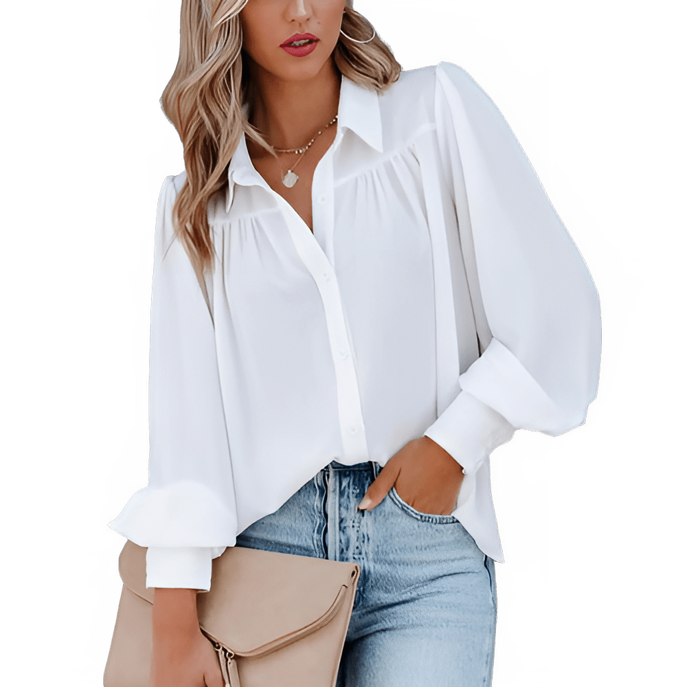 Chemise Oversize pour Femme Blouse Longue Décontractée en Coton - NGSHOP-ONE