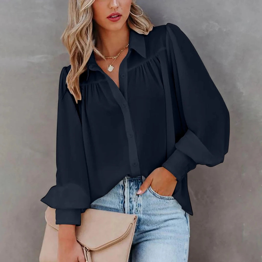 Chemise Oversize pour Femme Blouse Longue Décontractée en Coton - NGSHOP-ONE