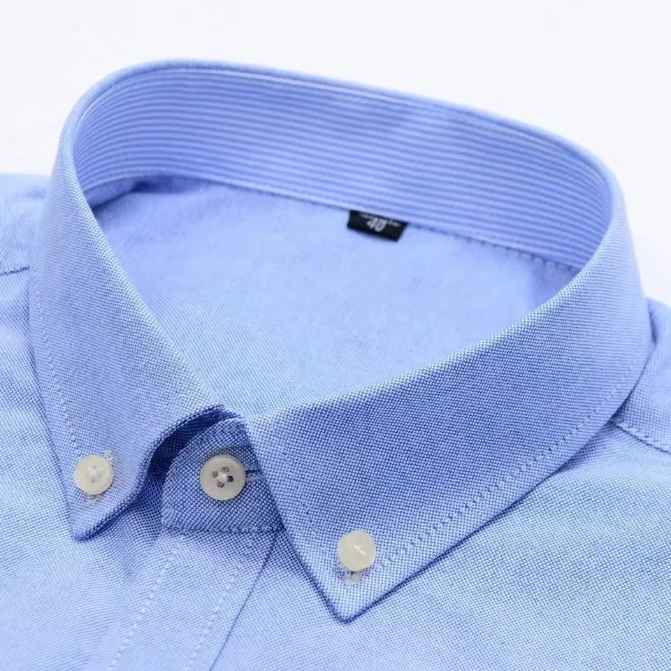 Chemise Oxford Homme 100% Coton Manches Longues Coupe Classique - NGSHOP-ONE