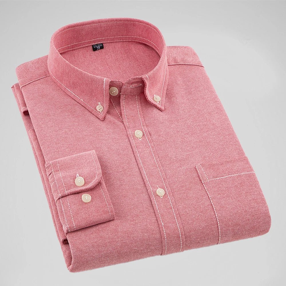 Chemise Oxford homme 2025, coton 70 %, manches longues, décontracté, qualité supérieure - NGSHOP-ONE