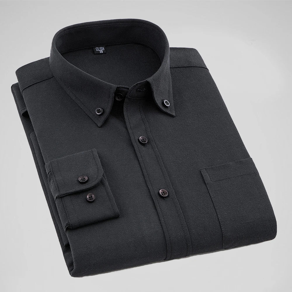 Chemise Oxford homme 2025, coton 70 %, manches longues, décontracté, qualité supérieure - NGSHOP-ONE