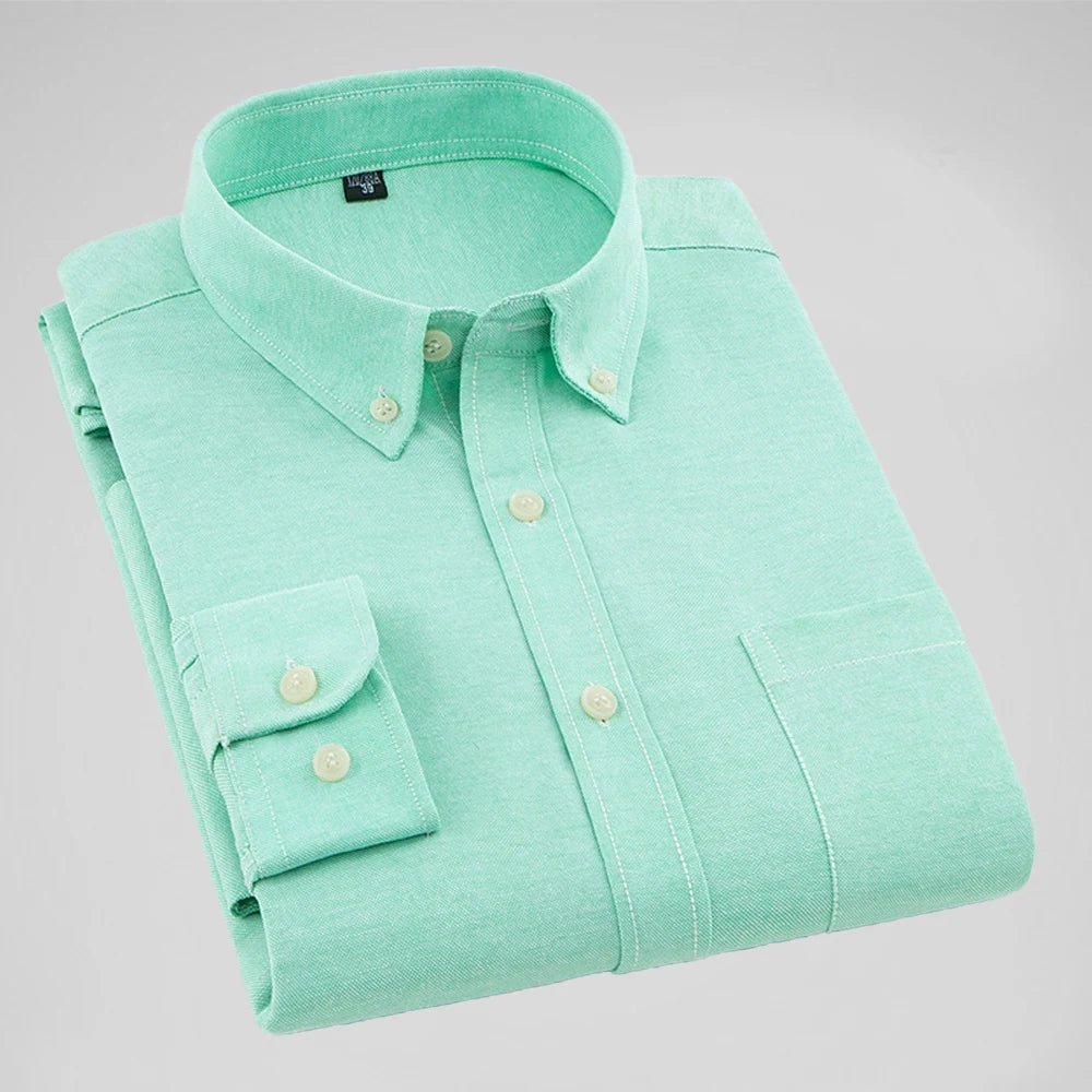 Chemise Oxford homme 2025, coton 70 %, manches longues, décontracté, qualité supérieure - NGSHOP-ONE