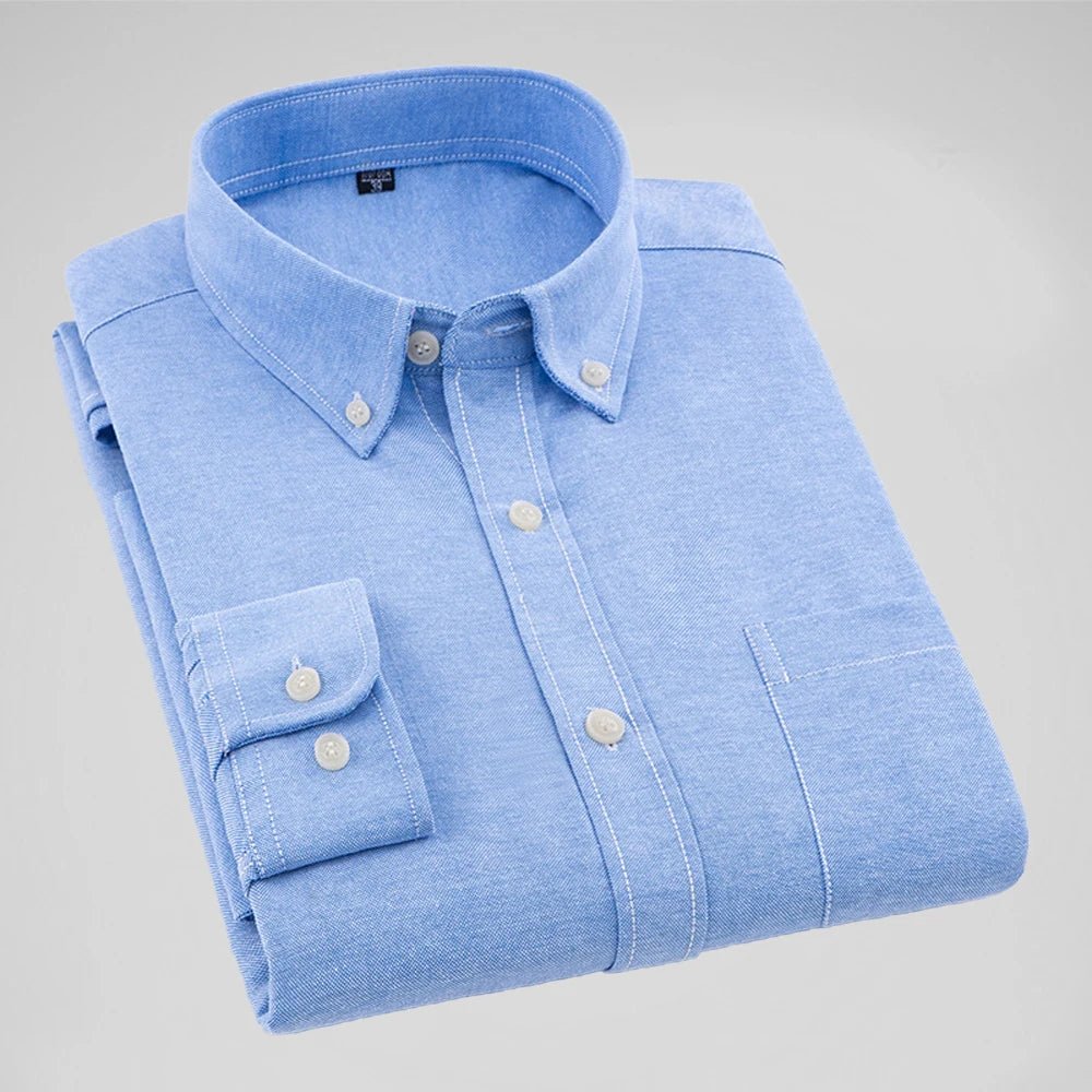Chemise Oxford homme 2025, coton 70 %, manches longues, décontracté, qualité supérieure - NGSHOP-ONE