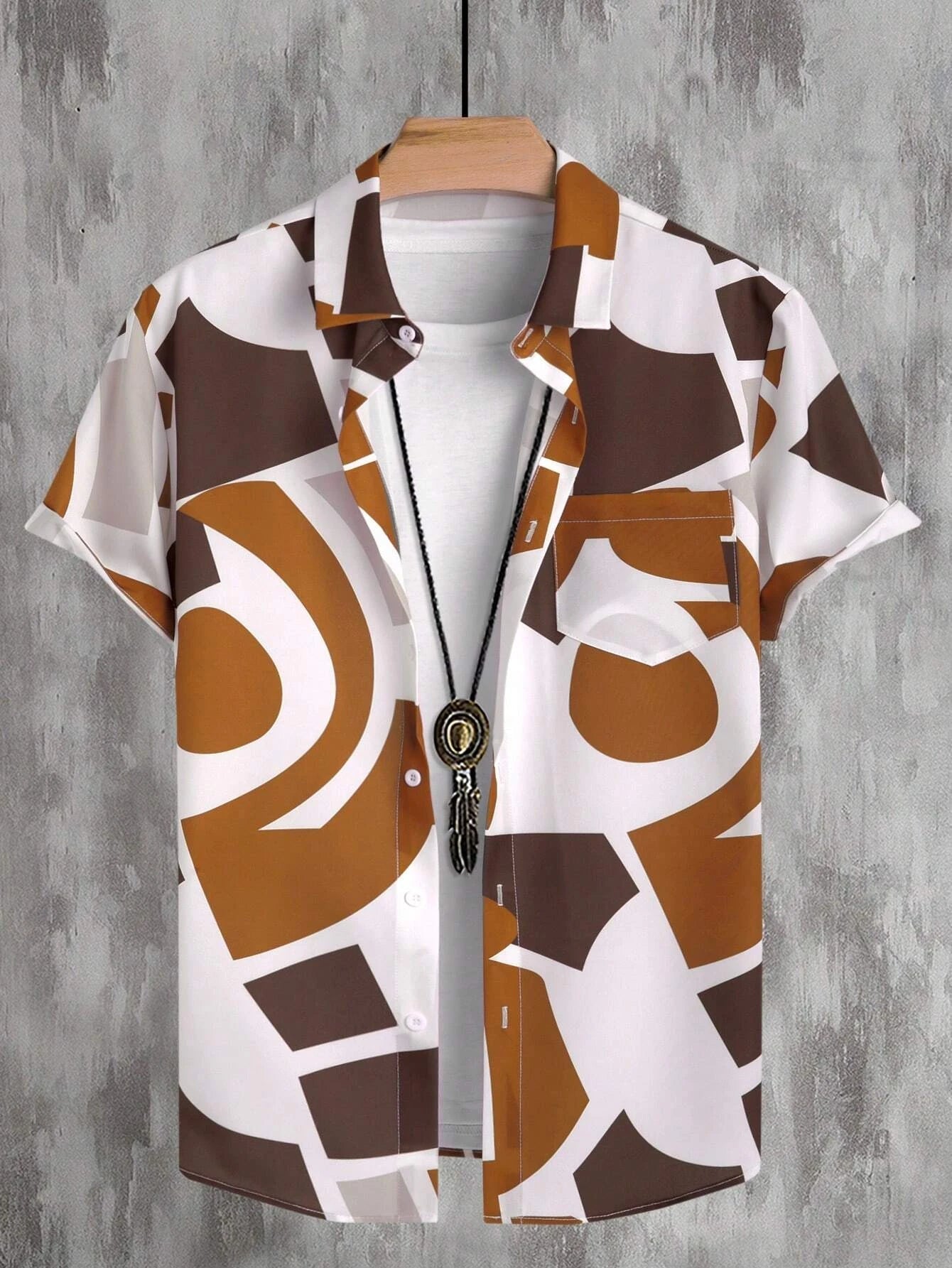 Chemises manches courtes à revers pour hommes - NGSHOP-ONE