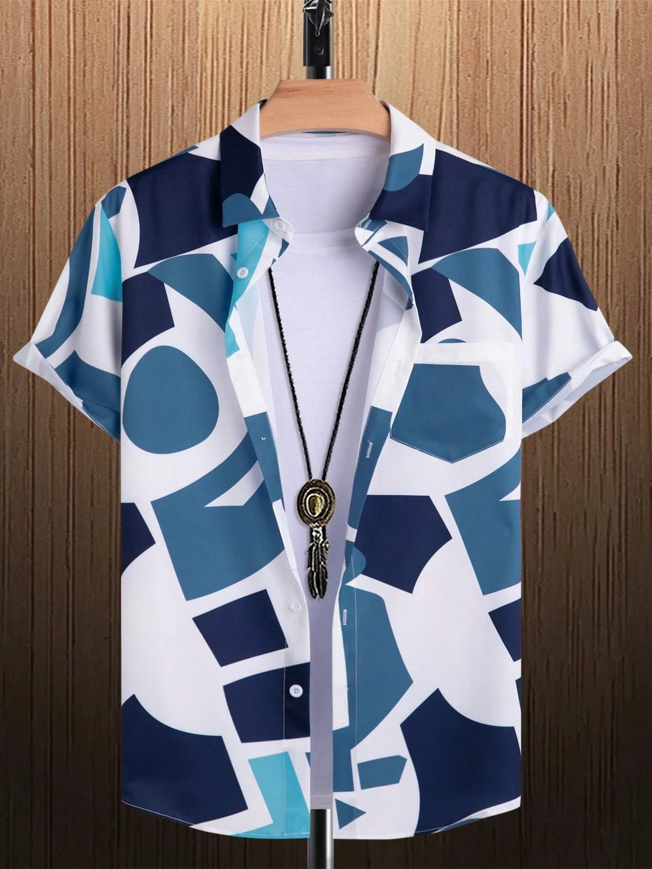 Chemises manches courtes à revers pour hommes - NGSHOP-ONE