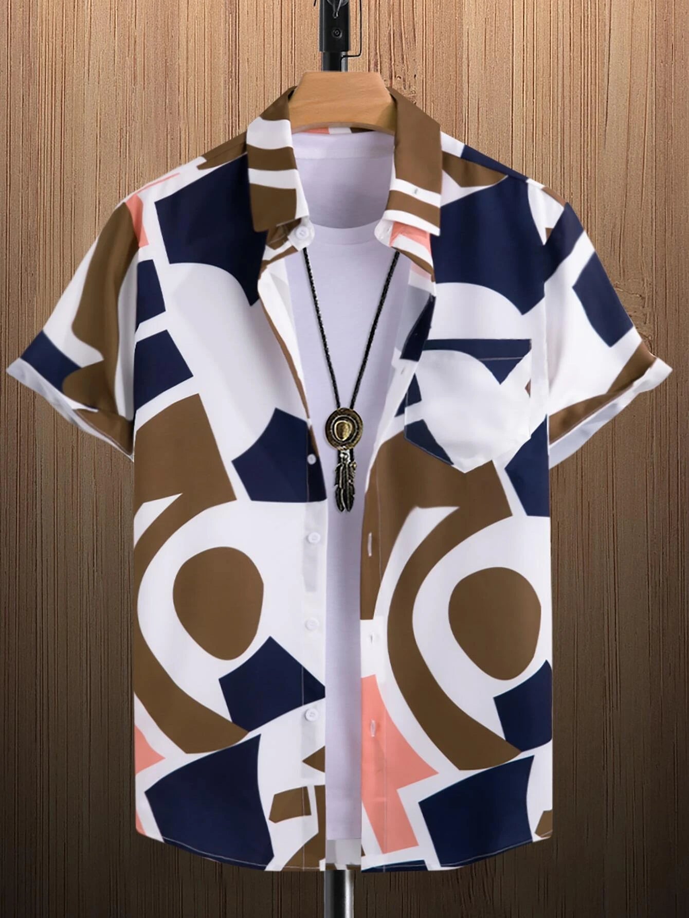 Chemises manches courtes à revers pour hommes - NGSHOP-ONE