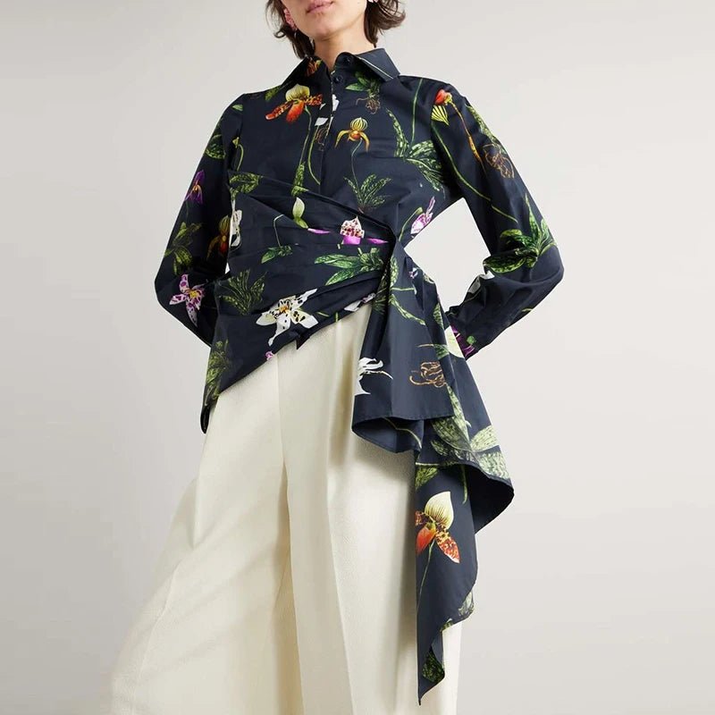 Chemises élégantes pour femmes imprimé floral, idéales pour le bureau et le quotidien. - NGSHOP-ONE