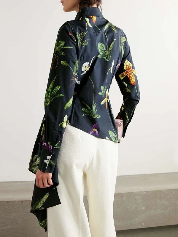 Chemises élégantes pour femmes imprimé floral, idéales pour le bureau et le quotidien. - NGSHOP-ONE