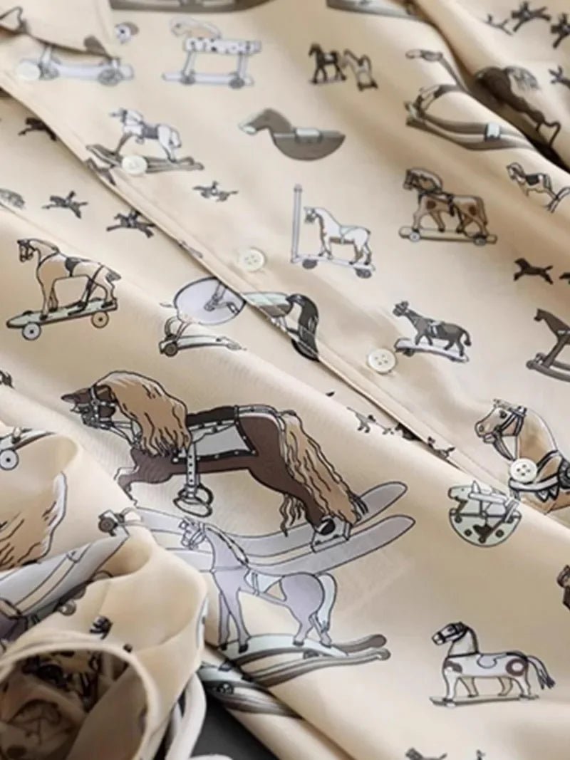 Chemisiers vintage en satin pour femmes. - NGSHOP-ONE