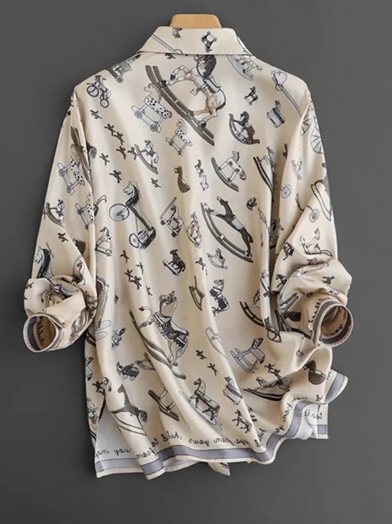 Chemisiers vintage en satin pour femmes. - NGSHOP-ONE