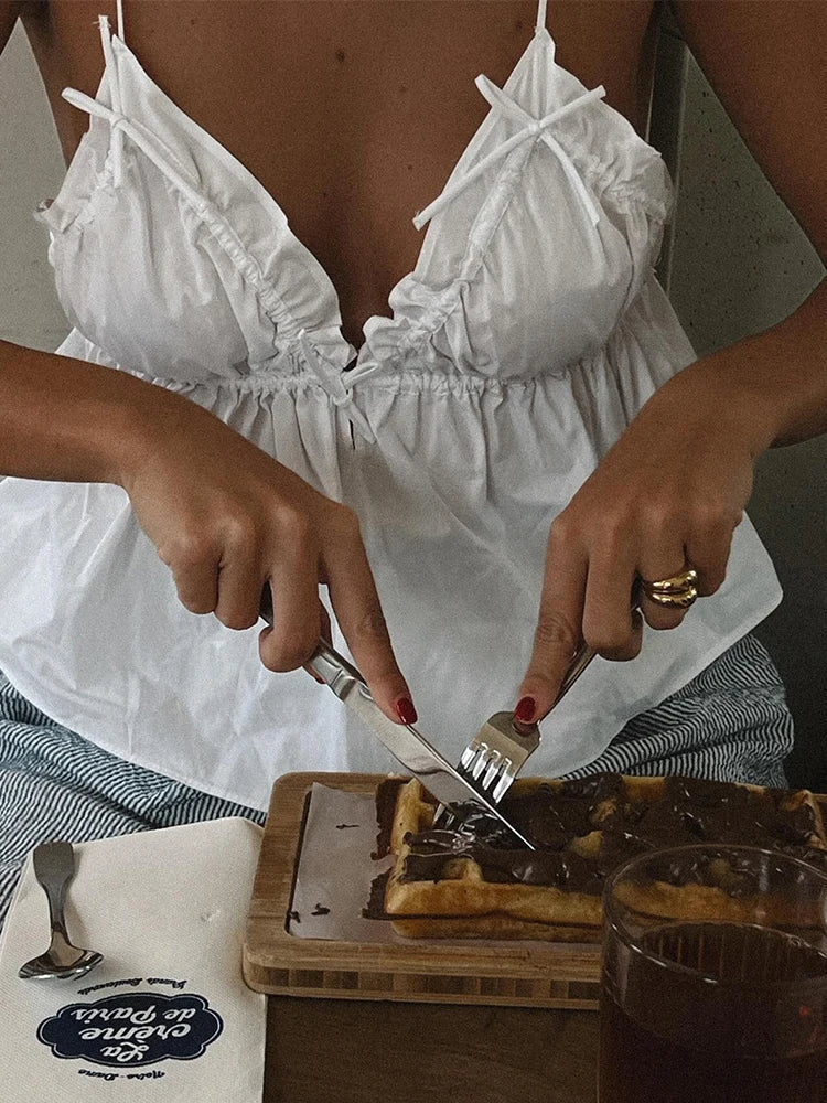 Débardeur Chic à Col en V et Dos Nu pour Femme - NGSHOP-ONE