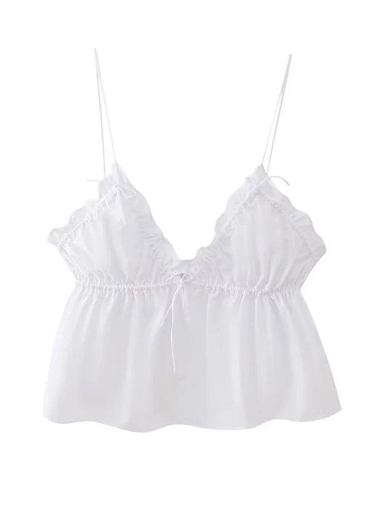 Débardeur Chic à Col en V et Dos Nu pour Femme - NGSHOP-ONE