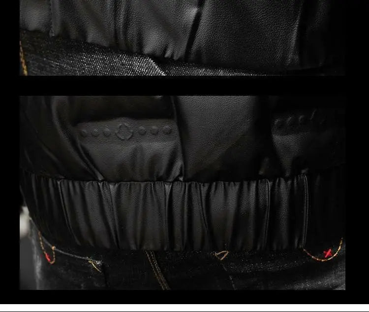 Doudoune homme coton épais, tendance col montant, brillante manteau veste courte - NGSHOP-ONE