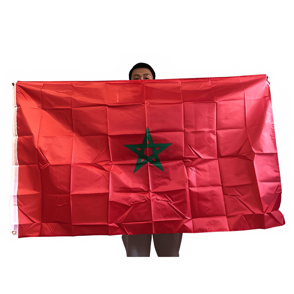 Drapeau du Maroc 90x150cm en polyester pour décoration intérieure - NGSHOP-ONE