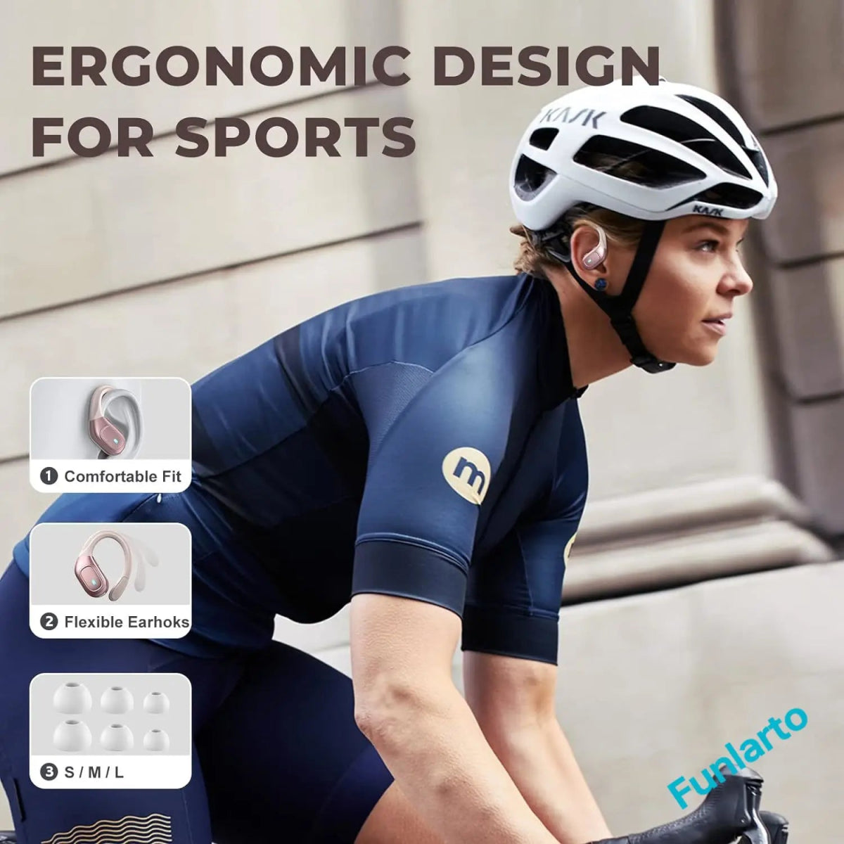 Écouteurs Bluetooth 5.3 Sport IPX7, autonomie 75h, indicateur LED, boutons physiques - NGSHOP-ONE - 6 -