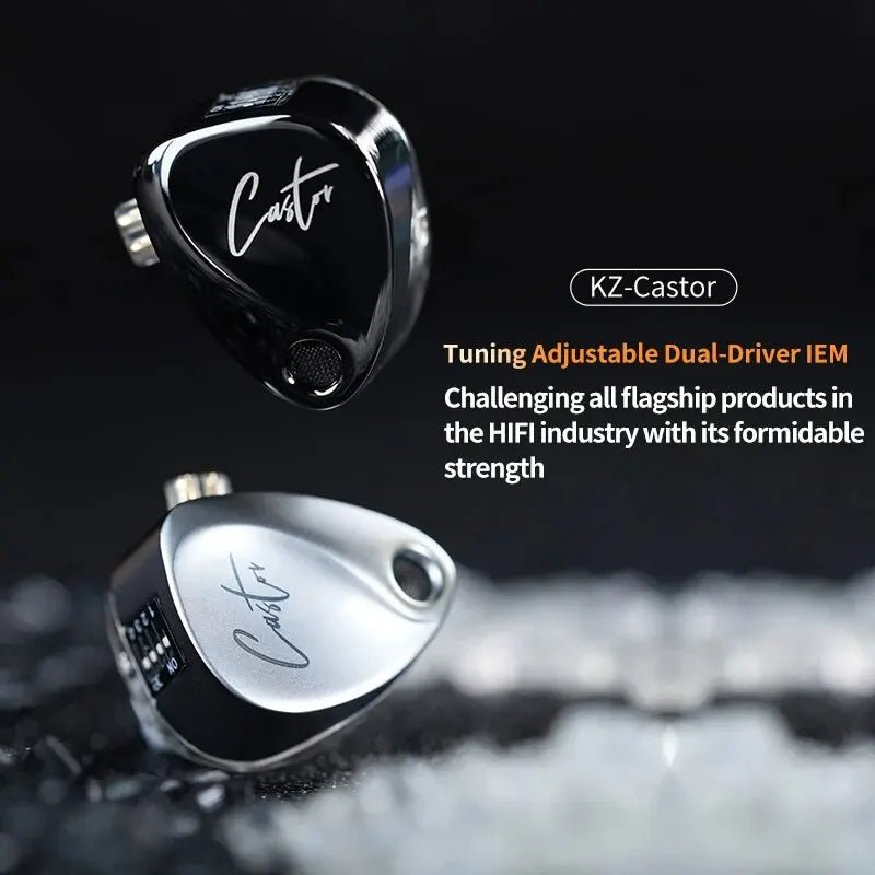 Écouteurs intra-auriculaires HiFi KZ Castor 2DD dynamiques haut de gamme . - NGSHOP-ONE