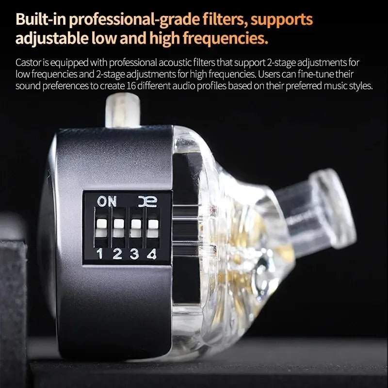Écouteurs intra-auriculaires HiFi KZ Castor 2DD dynamiques haut de gamme . - NGSHOP-ONE