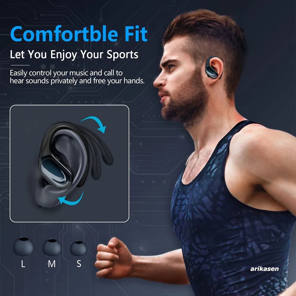 Écouteurs intra-auriculaires sans fil sport Bluetooth 5.3 avec micro antibruit, autonomie de 75 h - NGSHOP-ONE