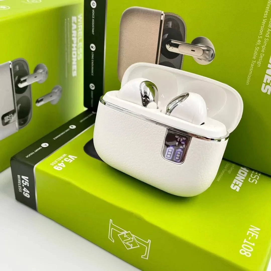 Écouteurs sans fil Bluetooth avec indicateur de batterie LED - NGSHOP-ONE