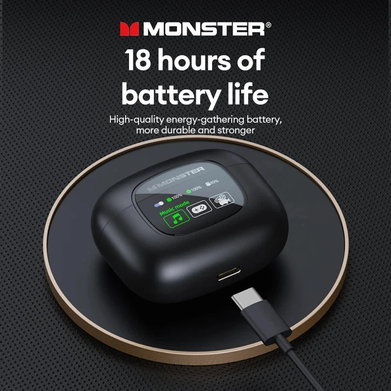 Écouteurs sans fil Monster XKT20 Bluetooth 5.4 TWS, avec réduction de bruit - NGSHOP-ONE